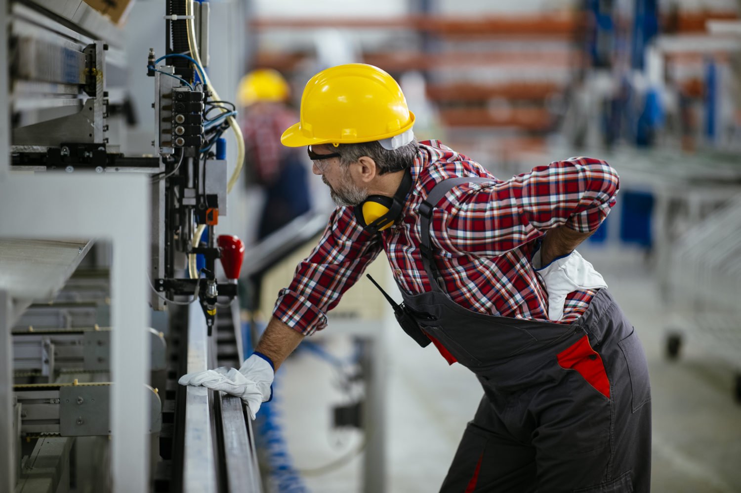 a man experiencing an on-the-job injury in Indianapolis