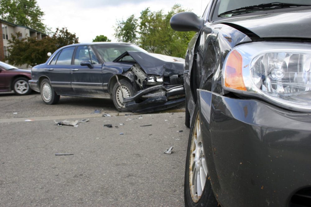 T-bone Car Accident Stock Photo