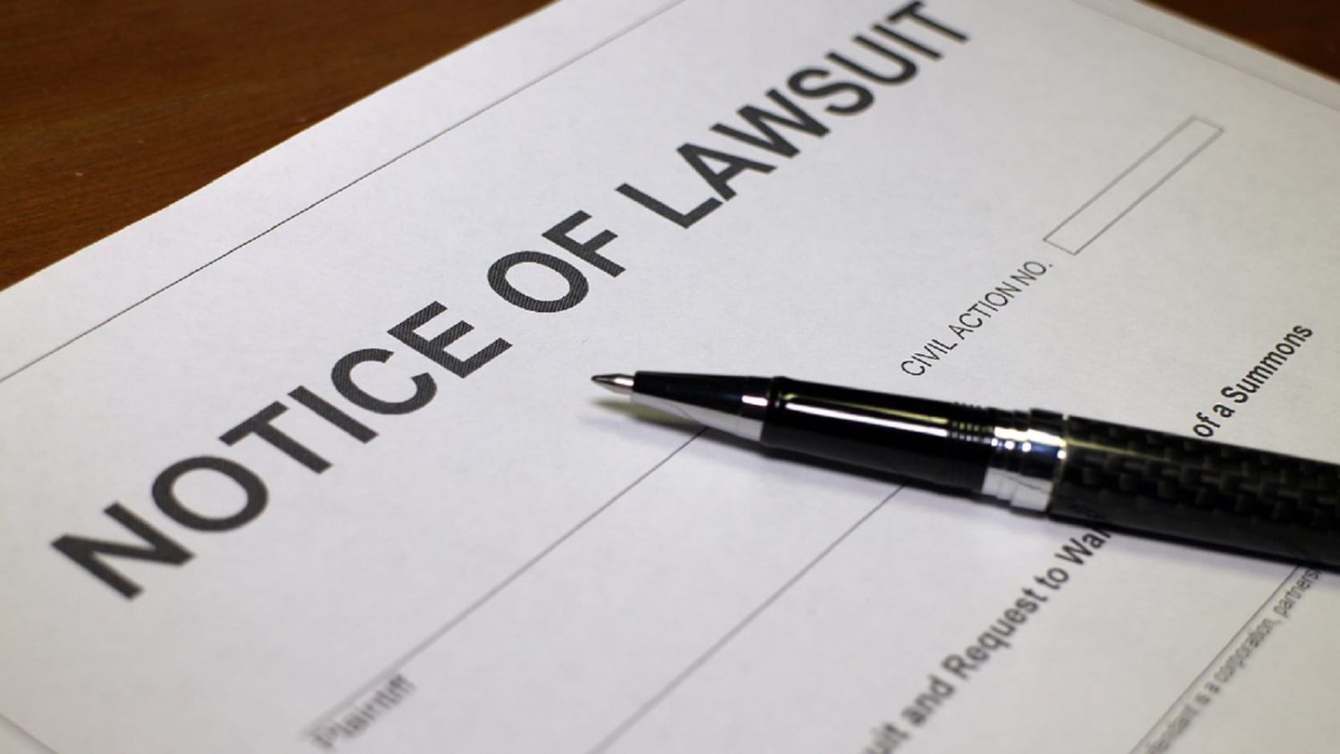 Lawsuit notice