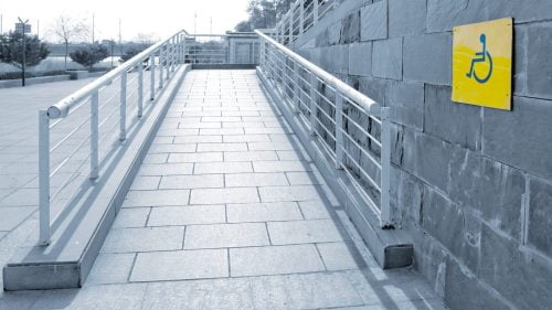 Handicapped Accessible Ramp Stock Photo