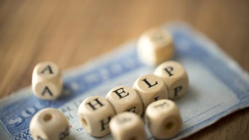Scrabble Pieces On Top Of A Social Security Card Stock Photo