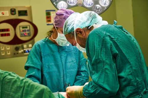 Surgery room stock photo